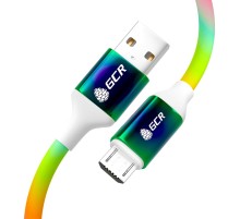 GCR Кабель 1.2m MicroUSB быстрая зарядка, GRADIENT, 28/24 AWG