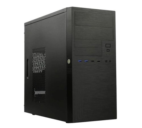 Корпус MiniTower Powerman ES555 Black PM-500ATX-F U3*2+U2*2 +2*combo Audio; additional HDD cage; intrusion switch; power button lock; Plastic Tooless part mATX