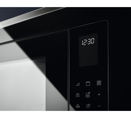 Встраиваемая микроволновая печь ELECTROLUX/ Микроволновая печь с грилем, объем 25 л., высота 390 мм, цвет черный/нерж. Сталь