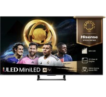 Телевизор ЖК 55'' Hisense/ 55", Ultra HD, Mini LED, Local Dimming Zones 160, 144 Hz(VRR), Smart TV (ОС VIDAA U8.5), Wi-Fi, DVB-T2/T/C/S2/S, HDR 10+, Dolby Vision, Dolby Atmos, Bluetooth, 2.1ch 2*10W(Main)+20W(Subwoofer) , CI+(1.4), 4хHDMI, 2хUSB, Fre