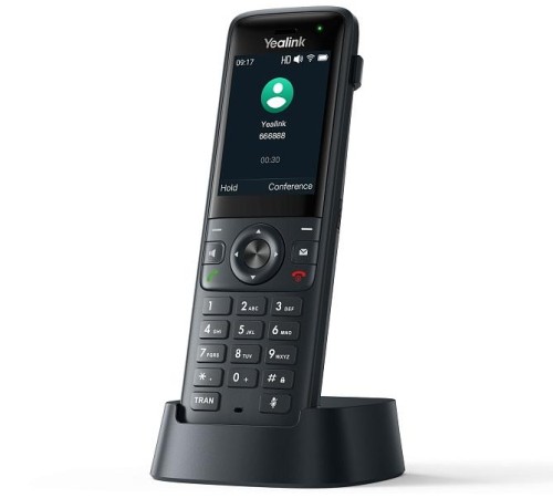 телефон YEALINK AX83H, экран 2.4", Wi-Fi 6, виброоповещение, Bluetooth, 3.5 mm, Type-C, SNC, звук HD