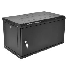 Шкаф ЦМО Шкаф телекоммуникационный настенный разборный ЭКОНОМ 6U (600  650) дверь металл, цвет черный