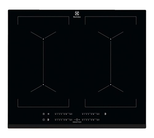 Встраиваемые индукционные панели ELECTROLUX/ индукционная на 4 конфорки, cтеклокерамика, мощность: 7350 Вт, независимая установка, размеры (ШхГ): 59x52 см