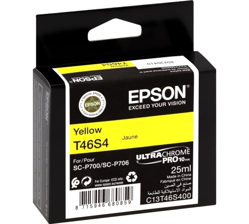 Картридж/ Singlepack Yellow T46S4 UltraChromePro10 ink  ink 25ml