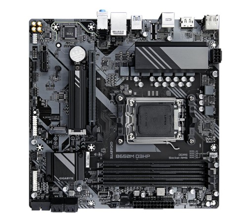 Материнская плата/ MB GIGABYTE AMD B650 sAM5, 4xDDR5(192GB), HDMI 2.1/2xDP, 1xPCIe 4.0x16, 1xPCIe 3.0, 1xLAN (2.5GbE), 4xSATA 6Gb/s, 2xM.2, 1xUSB-C, 3xUSB 3.2, 4xUSB 2.0, 1xPS/2, mATX Материнская плата/ MB GIGABYTE AMD B650 sAM5, 4xDDR5(192GB), HDMI 2.1/2xDP, 1xPCIe 4.0x16, 1xPCIe 3.0, 1xLAN (2.5GbE), 4xSATA 6Gb/s, 2xM.2, 1xUSB-C, 3xUSB 3.2, 4xUSB 2.0, 1xPS/2, mATX