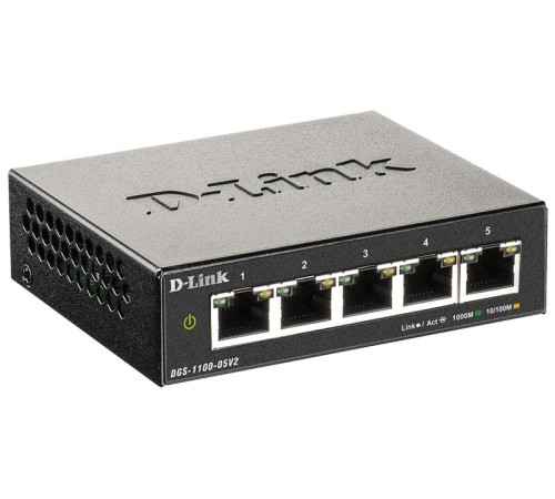 Коммутатор D-Link Настраиваемый L2 коммутатор, 5х1000Base-T