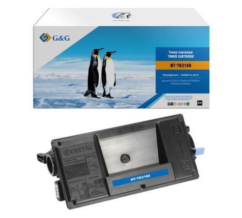 Тонер-картридж G&G toner cartridge for Kyocera P3045dn/P3050dn/P3055dn/P3060dn/P3145dn/P3150dn/P3155dn/P3260dn/M3145dn/M3645dn/M3860idn/M3860idnf 12 500 pages with chip TK-3160 1T02T90NL1 Тонер-картридж G&G toner cartridge for Kyocera P3045dn/P3050dn/P3055dn/P3060dn/P3145dn/P3150dn/P3155dn/P3260dn/M3145dn/M3645dn/M3860idn/M3860idnf 12 500 pages with chip TK-3160 1T02T90NL1