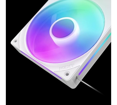 Кулер для корпуса ПК/ Case Cooler NZXT F360 RGB Core (120x120x25mm, 4-pin PWM, RGB, 75.12CFM, 30dBA, 2400RPM, White, Single-Frame RGB Fan Unit)