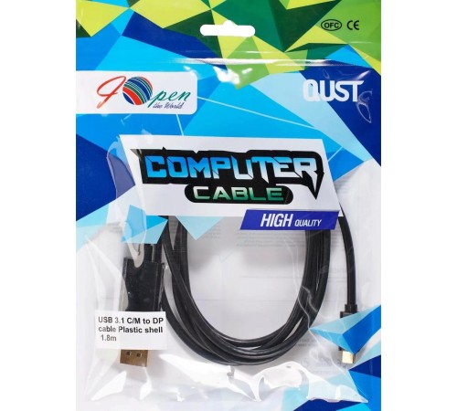 Кабель-адаптер/ Кабель-адаптер USB 3.1 Type-Cm --> DP(m) 4K@60Hz, 1,8m iOpen (Aopen/Qust) <ACU422C-1.8M> Кабель-адаптер/ Кабель-адаптер USB 3.1 Type-Cm --> DP(m) 4K@60Hz, 1,8m iOpen (Aopen/Qust) <ACU422C-1.8M>