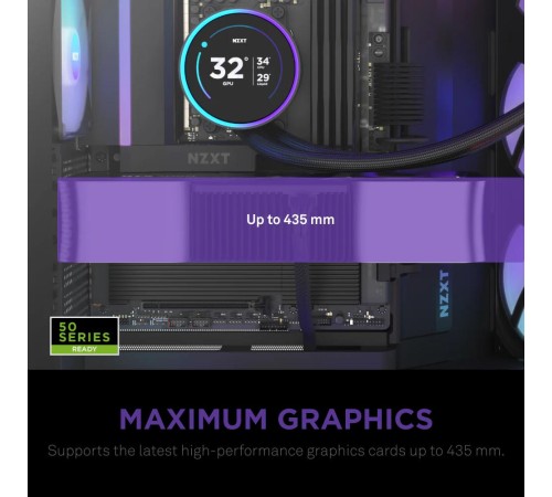 Корпус без блока питания/ Case NZXT H9 Flow RGB (2025), Midi-Tower, TG, 3x140mm RGB + 1x120mm, 2xUSB-A 3.2 + 1xUSB-C 3.2, E-ATX, ATX, mATX, mITX Black