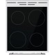 Плита Gorenje/ Плита Gorenje, полезный объем 63 л, эргономичные переключатели, эмаль SilverMatte, очистка паром, индикатор остаточного тепла для каждой конфорки, дверца CompactDoor 2 стекла + 1 термослой, стеклокерамическая варочная панель, цвет белый