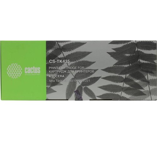 -/ Картридж лазерный Cactus CS-TK435 TK-435 черный (15000стр.) для Kyocera Mita TASKalfa 180/181/220/22