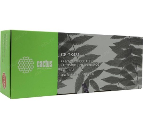 -/ Картридж лазерный Cactus CS-TK435 TK-435 черный (15000стр.) для Kyocera Mita TASKalfa 180/181/220/22