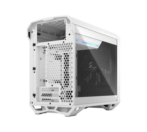 Корпус ПК без блока питания/ Case Fractal Design Torrent Nano TG Clear Tint, Mini-Tower, 1x180mm, 2xUSB-A 3.0 + 1xUSB 3.2 Type-C, mDTX, mITX White