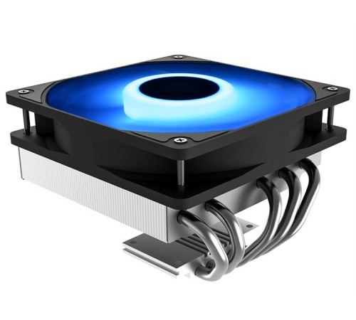 Кулер для процессора ID-COOLING IS-50 MAX RGB V3 LGA1700/1200/115X/AM5/AM4 низкопрофильный высота 77mm (27шт/кор, TDP 130W, PWM, 5 тепл.трубок, RGB FAN 120mm) BOX