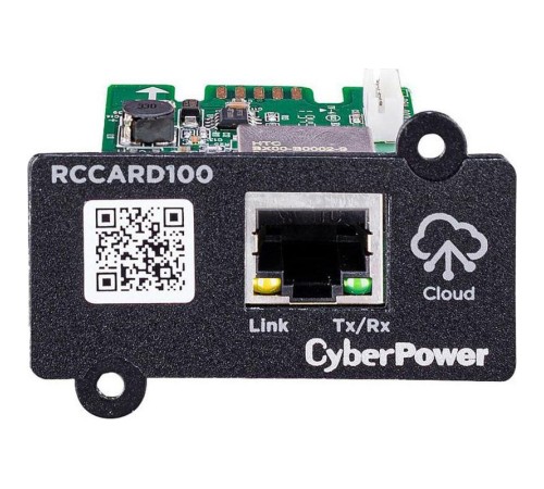 Карта облаачного мониторинга/ Cloud monitoring card CyberPower RCCARD100 NEW для 1ф устройств, проводная Ethernet Карта облаачного мониторинга/ Cloud monitoring card CyberPower RCCARD100 NEW для 1ф устройств, проводная Ethernet