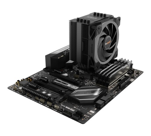 Кулер для процессора/ CPU Cooler be quiet! PURE ROCK 2 FX (150W, 4-pin PWM, 155mm, Al/Cu, 4x6mm, ARGB, 1x120mm, 42.6CFM, 24.4dBA, 2000RPM, S: 1700/1200/115X/2066/2011(-3) square ILM, AM5/AM4, black) Кулер для процессора/ CPU Cooler be quiet! PURE ROCK 2 FX (150W, 4-pin PWM, 155mm, Al/Cu, 4x6mm, ARGB, 1x120mm, 42.6CFM, 24.4dBA, 2000RPM, S: 1700/1200/115X/2066/2011(-3) square ILM, AM5/AM4, black)