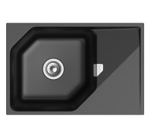 Кухонная мойка RIVELATO RIVELATO Мойка LOCUS 75  1-чаш 750*500, монтаж: врезной, материал: кварц, цвет: черный