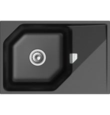 Кухонная мойка RIVELATO RIVELATO Мойка LOCUS 75  1-чаш 750*500, монтаж: врезной, материал: кварц, цвет: черный
