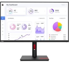 Монитор Lenovo ThinkVision T32p-30 31.5" 16:9 UHD (3840x2160) IPS, AG, 4ms, 350N, 1xHDMI 2.1, 1xDP 1.4, 1x USB-C 3.2 Gen 1 (DP 1.4 Alt mode), 4x USB-A 3.2 Gen 1, 1x USB-B 3.2 Gen 1, 1xEthernet(RJ45), LTPS, 1Y