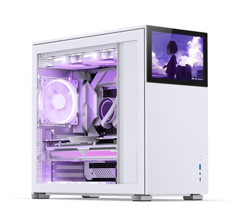Корпус без блока питания/ Case JONSBO D41 STD SCREEN, Midi-Tower, no fan, 1xUSB-A 3.2 + 1xUSB-C 3.2, ATX, mATX, White