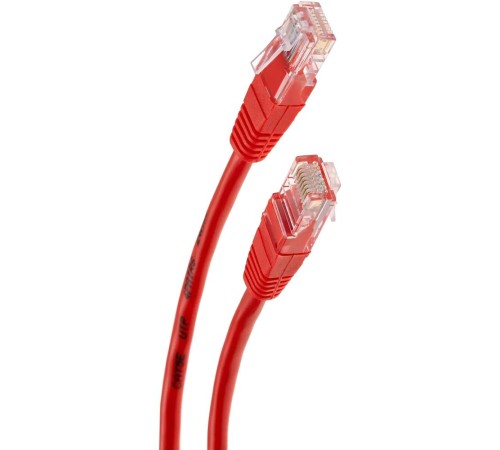 Патчкорд/ Патчкорд литой "Telecom" UTP кат.5е 1,5м красный