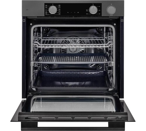 Электрический духовой шкаф Kuppersberg/ 60 см, 80 л, High-Tech, 10 режимов, ПАР, Soft Close, телескопические направляющие, черный/темный графит Электрический духовой шкаф Kuppersberg/ 60 см, 80 л, High-Tech, 10 режимов, ПАР, Soft Close, телескопические направляющие, черный/темный графит