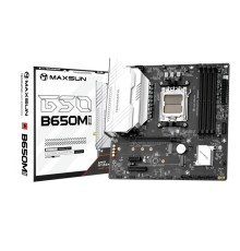 Материнская плата MAXSUN MS-Terminator B650M WIFI6, AM5, B650, 4*DDR5, 4*SATA 3.0, 2*M.2, USB 3.2, USB 2.0, Type-C, 1*PCIE 16, 1*PCIE 4, 1*PCIE 1, HDMI+DP, mATX