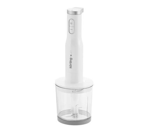 Погружной блендер KORTING/ Погружной блендер KORTING, мощность 1200 Вт,объем чаши 500 мл, механическое/кнопочное управление, 4 насадки (блендер, измельчитель, миксер, насадка для пюре), 6 скоростей, турборежим, цвет белый