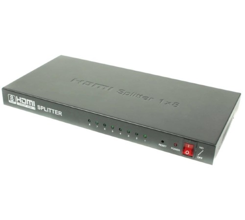 Разветвитель/ OSNOVO Разветвитель сигнала HDMI (1вх./8вых.). Максимальное разрешение 4K2K(30Гц). Поддержка 3D и HDCP. Скорость передачи данных до 10,2Гбит/с.