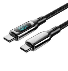 Кабель Vention USB 2.0 CM/CM с LED дисплеем - 1.2м. Чёрный 5А PD100W, шт.