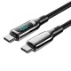 Кабель Vention USB 2.0 CM/CM с LED дисплеем - 1.2м. Чёрный 5А PD100W, шт.