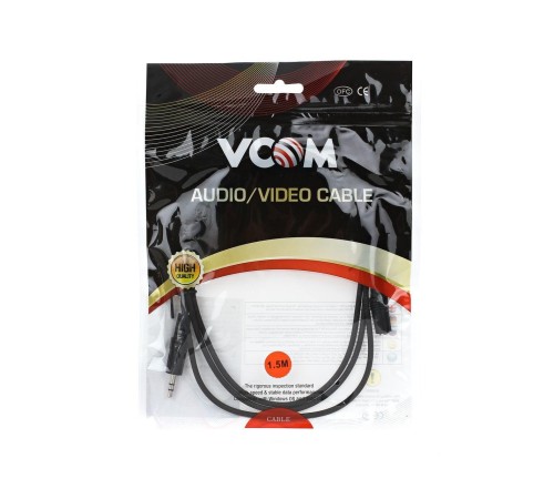 Кабель/ Кабель удлинительный 3.5 Jack (M) - 3.5 Jack (F), стерео, аудио, 1.5м VCOM <VAV7179-1.5M>