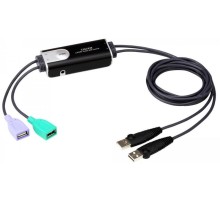 Переключатель сигналов клавиатуры и мыши ATEN 2-Port USB Boundless Cable KM Switch