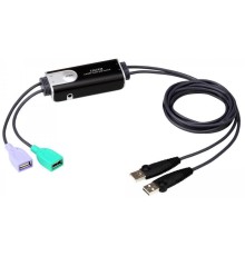 Переключатель сигналов клавиатуры и мыши ATEN 2-Port USB Boundless Cable KM Switch
