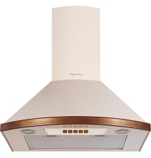 Вытяжка Kuppersberg/ Настенная вытяжка, ширина 60 см, отвод/рециркуляция, 650 м3/час, электронное управление, 3 скорости, галогеновое освещение 2х20 Вт, анодированные алюминиевые жироулавливающие фильтры, угольный фильтр С6С (опция), 42 дБ, цвет бежевый,
