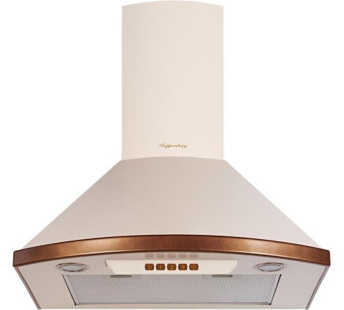 Вытяжка Kuppersberg/ Настенная вытяжка, ширина 60 см, отвод/рециркуляция, 650 м3/час, электронное управление, 3 скорости, галогеновое освещение 2х20 Вт, анодированные алюминиевые жироулавливающие фильтры, угольный фильтр С6С (опция), 42 дБ, цвет бежевый,