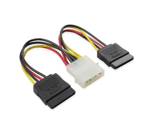Кабель SATA питания-разветвитель 0.15 m GCR GC- ST205, MOLEX 4pin / 2 x SATA 15pin, медь, пакет Кабель SATA питания-разветвитель 0.15 m GCR GC- ST205, MOLEX 4pin / 2 x SATA 15pin, медь, пакет