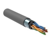 ITK Кабель связи витая пара F/UTP, кат.5E, 4 пары 24AWG solid, 305м, LSZH, серый