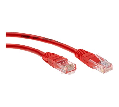 Патчкорд/ Патчкорд литой "Telecom" UTP кат.5е 15,0м красный