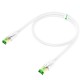 GCR Патч-корд LSZH PROF кат.8 ethernet  5.0m SF/FTP, RJ45, медь, 40 Гбит/с, 26 AWG, белый, литой, экранированные коннекторы 24K GOLD