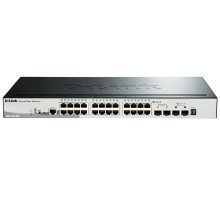 Коммутатор D-Link DGS-1510-28P/A1A, PROJ L2+ Smart Switch with 24 10/100/1000Base-T ports and 2 1000Base-X SFP ports and 2 10GBase-X SFP+ ports (24 PoE ports 802.3af/802.3at (30 W), PoE Budget 193W).16K Mac add