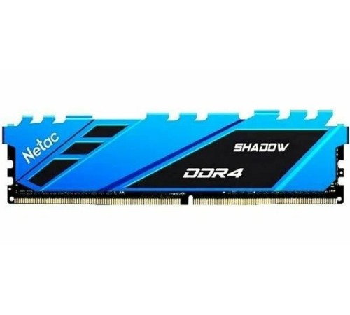 Оперативная память Netac Shadow 16GB DDR4-2666 (PC4-21300) C19 19-19-19-43 1.2V Memory module (DIMM) Blue