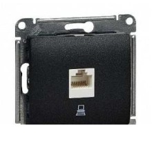 GLOSSA РОЗЕТКА компьютерная RJ45 кат.5E, АНТРАЦИТ