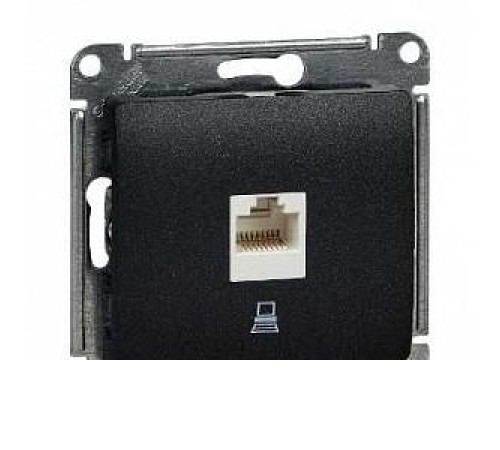 GLOSSA РОЗЕТКА компьютерная RJ45 кат.5E, АНТРАЦИТ GLOSSA РОЗЕТКА компьютерная RJ45 кат.5E, АНТРАЦИТ