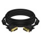GCR Кабель PROF 5.0m DVI-D, черный, GOLD, ферритовые кольца, OD 8.5mm, 28 AWG, DVI/DVI, 25M/25M, двойной экран