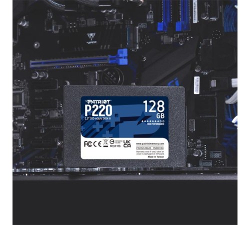 Твердотельный накопитель Patriot SSD P220 128GB SATA3 2.5" R550/W480 TBW 60TB 3D NAND