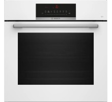 Встраиваемый духовой шкаф Bosch, Serie 6, объем 67 л , 12 режимов нагрева, 4D Hotair, телескопические направляющие, пиролиз, сенсорное управление, 40 автоматических программ, цвет белый