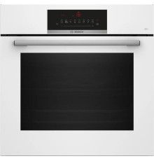 Встраиваемый духовой шкаф Bosch, Serie 6, объем 67 л , 12 режимов нагрева, 4D Hotair, телескопические направляющие, пиролиз, сенсорное управление, 40 автоматических программ, цвет белый