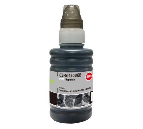-/ Чернила Cactus CS-GI490BKB GI-490 черный 100мл для Canon Pixma G1400/G2400/G3400